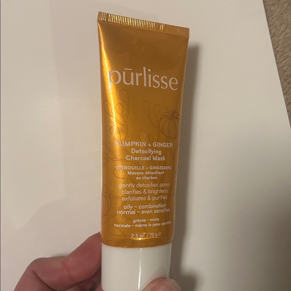 Pūrlisse Pumpkin + Ginger Detoxifying Charcoal Face Mask - New and Sealed!!